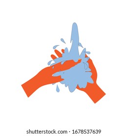 wash hand logo vektor template