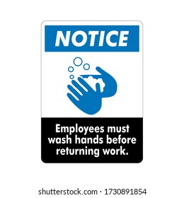 Wash Hand Sign to keep clean Infographic vector 
