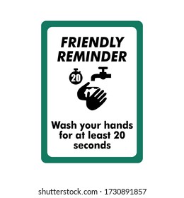 Wash Hand Sign to keep clean Infographic vector 