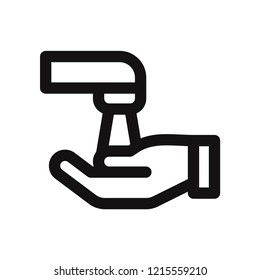 Wash hand vector icon