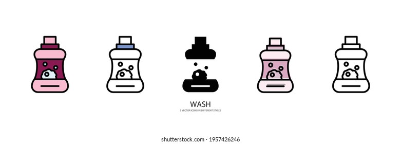 WASH hand vector type icon