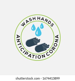 wash hands for anticipation corona virus