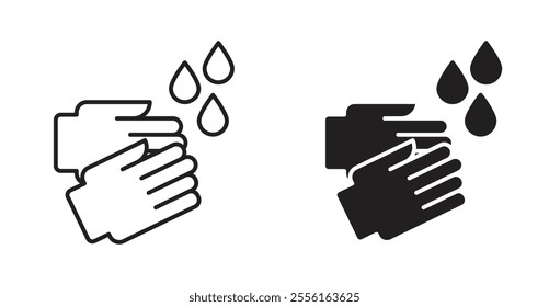 Wash hands Filled flat icons set for apps and web ui designs.