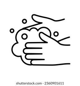 Wash hands icon. Cleaning disinfection. Wash your hands frequently. Vector illustration