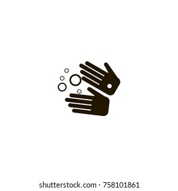 wash hands icon. flat design