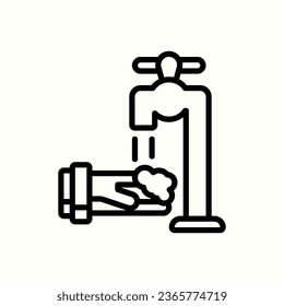 icono de lavarse las manos, icono aislado en fondo claro, perfecto para sitio web, blog, logotipo, diseño gráfico, medios sociales, interfaz de usuario, aplicación móvil