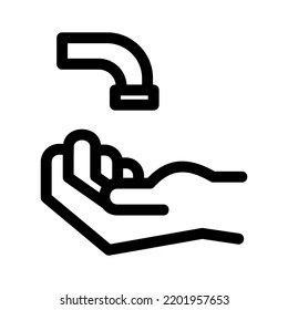 icono de las manos de lavado o logotipo símbolo de señalización aislado ilustración vectorial de alta calidad estilo negro iconos vectoriales
