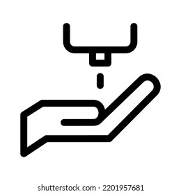 wash hands icon or logo isolated sign symbol vector illustration - high quality black style vector icons
