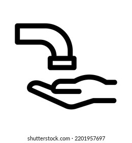 icono de las manos de lavado o logotipo símbolo de señalización aislado ilustración vectorial de alta calidad estilo negro iconos vectoriales
