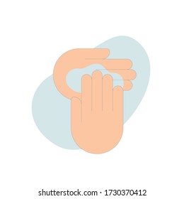 Wash hands  icon on the white background. washing hand isolated.