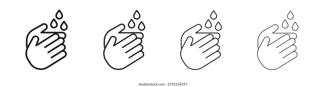Wash hands icon outline vector. outline icons collection.