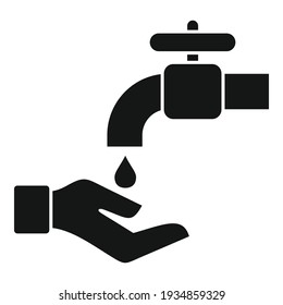 Wash hands icon. Simple illustration of wash hands vector icon for web design isolated on white background