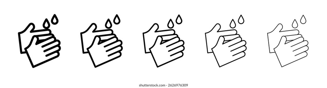 Wash hands icon Simple thin line flat symbol
