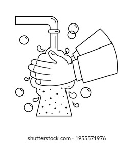 Lávese el vector del icono de las manos, el signo plano relleno, el pictograma sólido aislado en blanco. Símbolo de higiene, ilustración del logotipo.