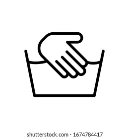 Wash hands icon vector. Hand wash vector icon. Hand washing icon. Clean hands
