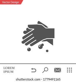 wash hands icon. Vector illustration EPS 10.