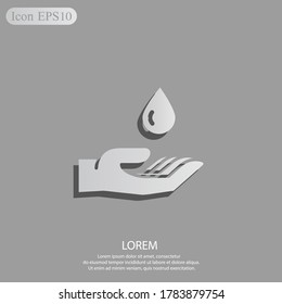 wash hands icon. Vector illustration EPS 10.