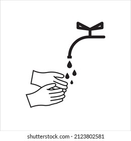 wash hands icon vector illustration