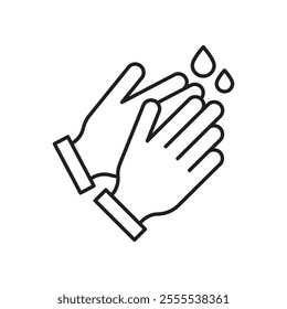 Wash hands icon vector isolated on white background.