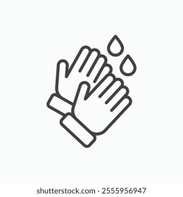 Wash hands isolated icon. vector illustration.