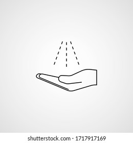 Wash hands line icon. Vector illustration of hygiene