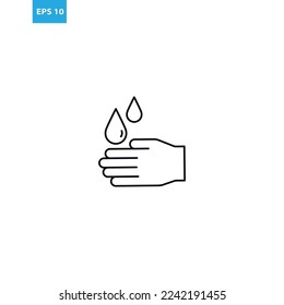 Wash hands line icon Vector illustration