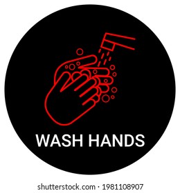 Wash hands to prevent from covid. vector eps.