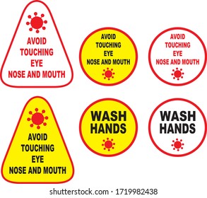 wash hands - sign o nwhite background