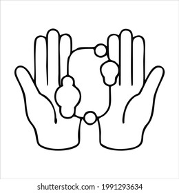 wash hands with soap vector icon black white