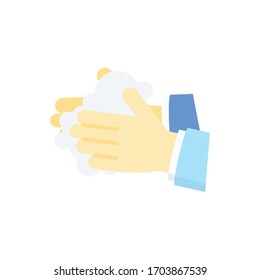 Wash Hands Vector Flat illustration. Corona virus pandemic icon.