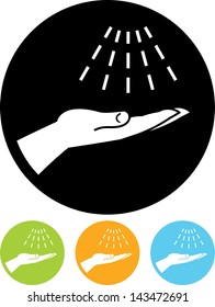 Wash hands vector icon 