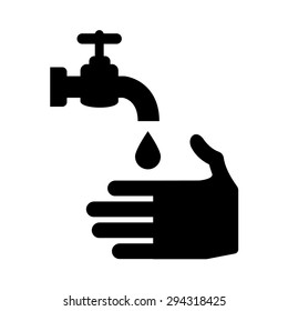wash hands vector icon 
