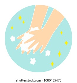 Wash hands vector illustration