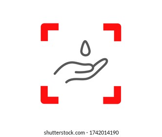 Wash hands. Vector sign isolated on white