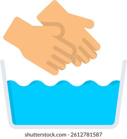 Wash Icon Flat Vector Illustration