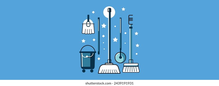 wash icon flat vector set