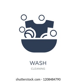 Wash icon. Trendy flat vector Wash icon on white background from Cleaning collection, vector illustration can be use for web and mobile, eps10