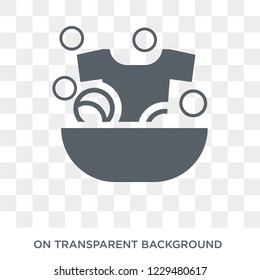 Wash icon. Trendy flat vector Wash icon on transparent background from Cleaning collection. 