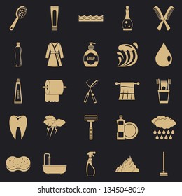 Wash icons set. Simple set of 25 wash vector icons for web for any design