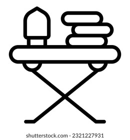 Wash iron board icon outline vector. Home clean. Electric house