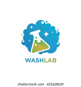 Wash Lab Logo template Design