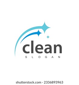 Wash, laundry, cleaning company abstract business logo. Sparkle star, Housekeeping, shine, cleaner icon.