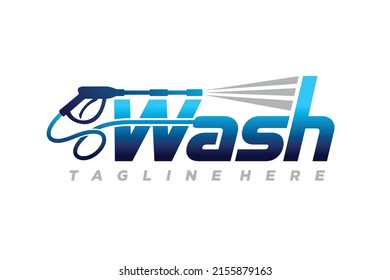 Wash lettering logo, power wash logo