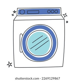 wash machine design over white