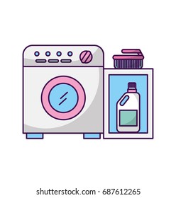 wash machine with detergent bottle