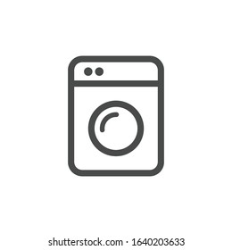 Wash machine icon isolated on white background. Laundry symbol modern, simple, vector, icon for website design, mobile app, ui. Vector Illustration