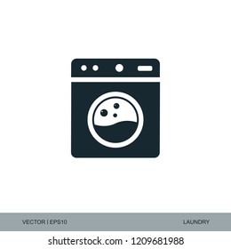 wash machine icon laundry icon vector logo element