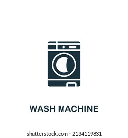 Wash Machine icon. Monochrome simple icon for templates, web design and infographics