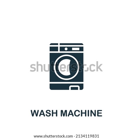 Wash Machine icon. Monochrome simple icon for templates, web design and infographics