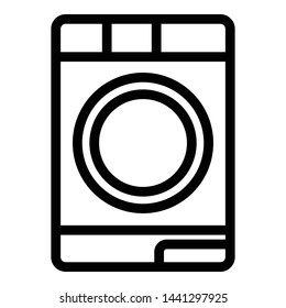Wash machine icon. Outline wash machine vector icon for web design isolated on white background